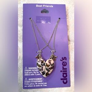 Claire's Best Friends Necklace set Hearts and Butterflies NWT